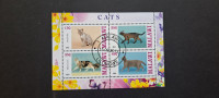 mačke (II) - Malawi 2013 - blok 4 znamk, žigosan (Rafl01)