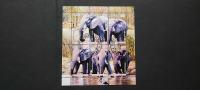 sloni - Čad 2011 - blok 6 znamk, žigosan (Rafl01)