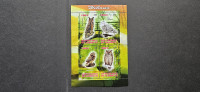 sove, ptice - Djibouti 2013 - blok 4 znamk, čist (Rafl01)