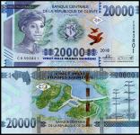 GVINEJA, 20.000 frankov, 20000 francs, l. 2018 (2019) UNC