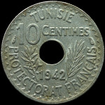 LaZooRo: Tunizija 10 Centimes 1942 UNC