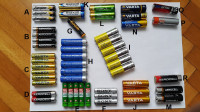 51 kosov nerabljenih, izpravnih/dobrih 1,5 V AA/AAA alkalnih baterij