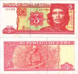 KUBA, Cuba, 3 pezos, 3 pesos, CHE GUEVARA, 2004, UNC
