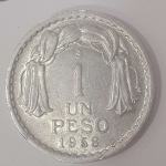 1 peso 1958 VF, Čile