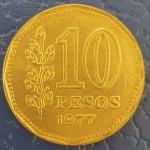 10 peso 1977 vf Argentina