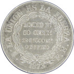 LaZooRo: Bolivija 50 Centavos 1873 FE XF - Srebro