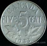 LaZooRo: Kanada 5 Cents 1933 VF