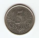 KOVANEC 5 centavos  2004 Brazilija