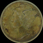 LaZooRo: 10 Cents Združenih držav Amerike 1 Dime 1945 S UNC – srebro