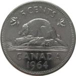 LaZooRo: Kanada 5 Cents 1964 PL SP