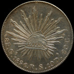 LaZooRo: Mexico 8 Reales 1896 GO RS PROOF - srebro