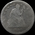 LaZooRo: Združene države Amerike 1/4 četrt dolarja 1857 G - srebro