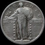 LaZooRo: Združene države Amerike 1/4 četrt dolarja 1919 VF/ XF- srebro