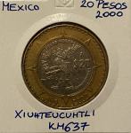 Mehika 20 Pesos 2000 Xiuhteucutli