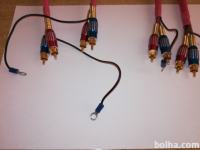2 rca,  kabli konektorji pozlačeni