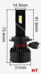 Žarnica LED H7 F3 + uporni modul, 6500K, 10000Lm, 2 kosa