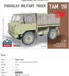 TAM 110 YUGOSLAV MILITARY TRUCK Triglav model  No. TB1005  1:35