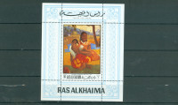 Ras al Khaima 1970 umetnost slikarstvo Gaugin blok MNH**