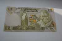 Bankovec Zambija 2 kwacha 1987 UNC