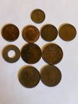 Indija kolonialna lot 10 različnih kovancev