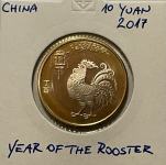Kitajska 10 Yuan 2017-Year of Rooster