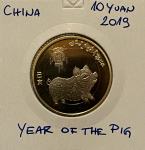 Kitajska 10 Yuan 2019-Year of Pig