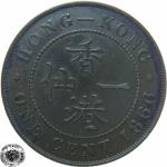 LaZooRo: Hong Kong 1 Cent 1866 VF/XF