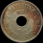LaZooRo: Palestina 10 Mils 1942 VF