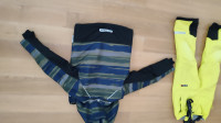 komplet140 Smučarska bunda, hlače, majica, in nogavice softshell hl.,