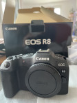Canon R8 + adapter EF-EOS R + dodatna baterija