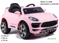 Otroški avto na akumulator CORONET S (roza, rdeč, bel)