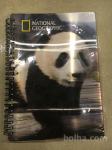 Spiralni DNEVNIK National Geographic Panda, črtasti - NOVO