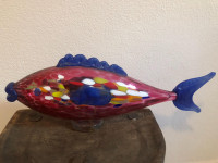 Riba iz pihanega stekla dekorativna