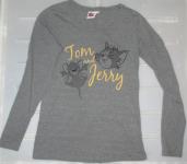 Ženska ali dekliška majica z dolgimi rokavi Tom in Jerry št. XS 34/36