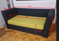 Zofa / dvosed / raztegljiva postelja 110x180