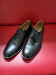 Novi usnjeni črni čevlji, ročno delo, št. 44
