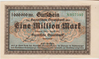 BANK. 1 MILLION MARK K-3657b.2 (BAYERISCHE N.RAICH NEMČIJA) 1923.aUNC