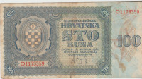 BANKOVEC 100 KUNA P2 (NDH HRVAŠKA) 1941,VF
