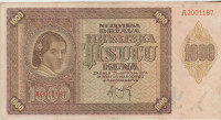 BANKOVEC 1000 KUNA-P4a (NDH Hrvaška ) 1941,XF
