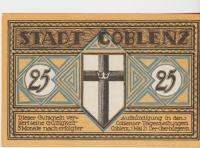 BANKOVEC 25 PFENNIG NOTGELD (COLBLENZ NEMČIJA NEM.REICH)1921,UNC