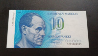 FINSKA bankovec 10 mark 1986 UNC