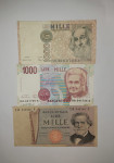 Prodam bankovce 3x 1000 italijanskih lir