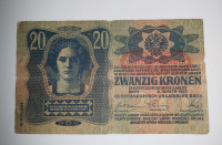 Prodam bankovec 20 kron 1913