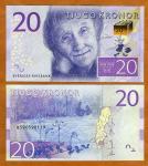 Švedska 20 kron 2015 UNC   Astrid Lindgren