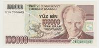 Turčija 100000 lirasi UNC