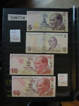 Turčija 5 in 10 lir UNC
