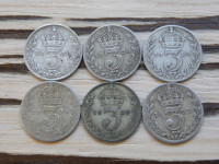 Anglija 3 pence 1918,20,35,37,38,40,41