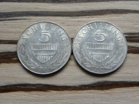 Avstrija 5 šilingov 1960 ali 1961