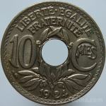 LaZooRo: Francija 10 Centimes 1924 UNC