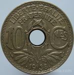 LaZooRo: Francija 10 Centimes .1938. XF/UNC